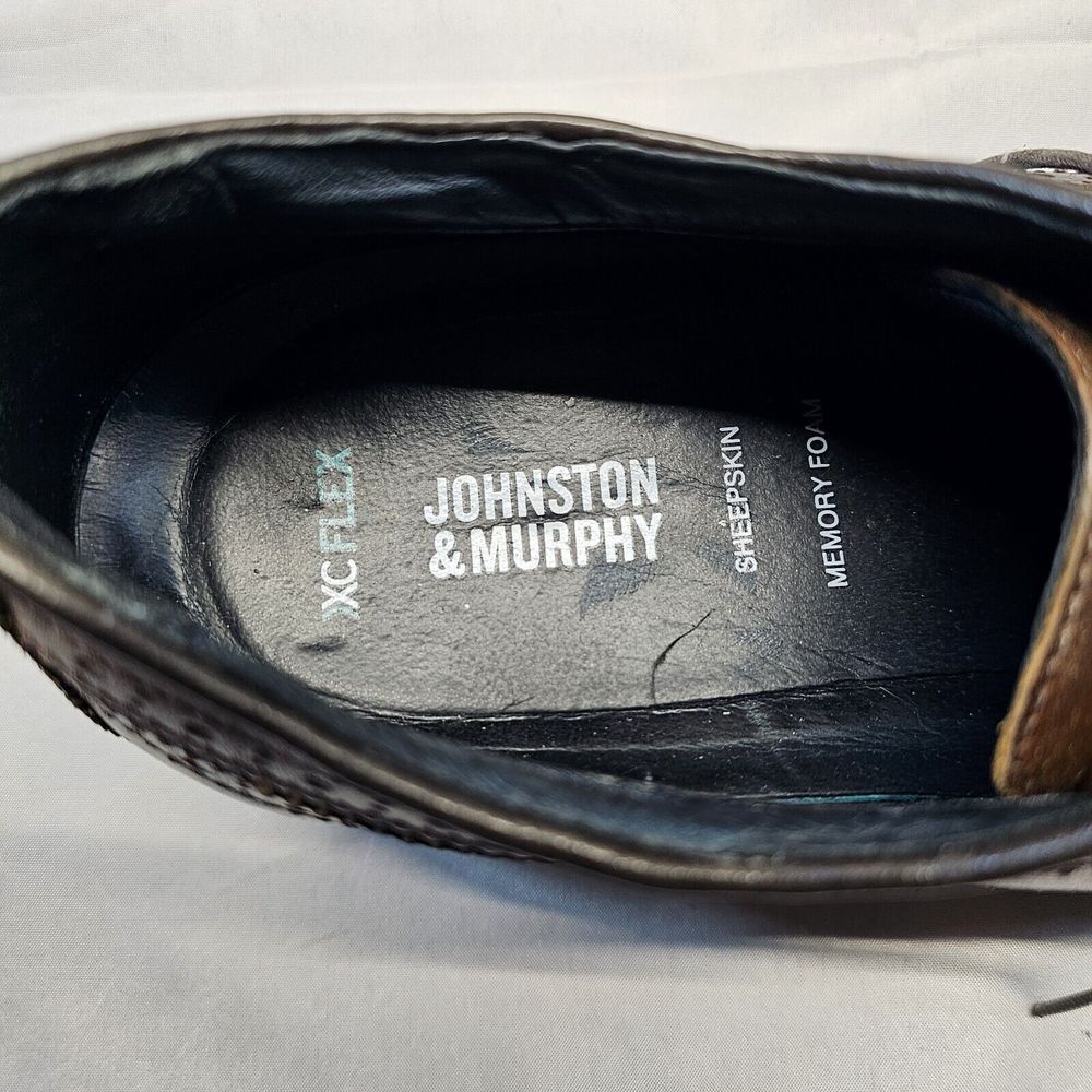 Johnston Murphy Mens XC Flex wingtip‎ Sheepskin Dress Shoe 20-5512 US Size 10 M - Picture 3 of 16